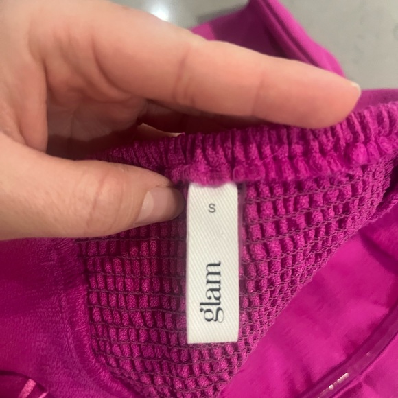 Glam Fuchsia Ruched Top - Picture 4 of 4